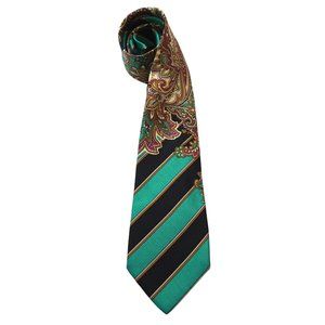 vtg KENZO Paisley stripe silk tie